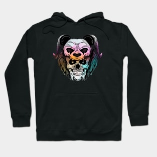 Scary Gothic Panda Skull Hoodie